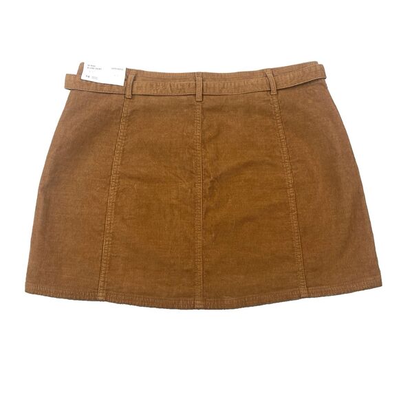 American Eagle A Line Skirt Womens 14 Reg High Rise Super Stretch Corduroy Mini - Picture 2 of 12